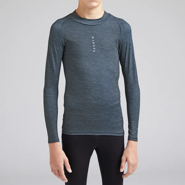 Sous-maillot de foot thermique manches longues enfant Keepconfort 100 gris