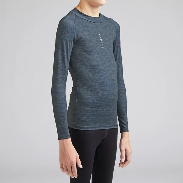 Sous-maillot de foot thermique manches longues enfant Keepconfort 100 gris