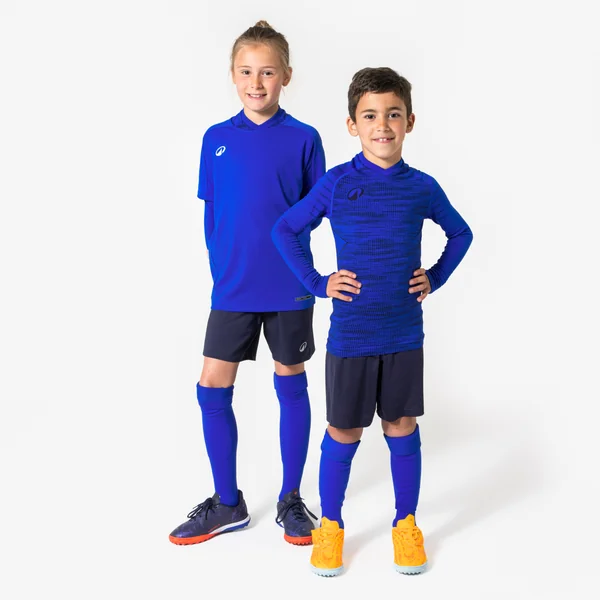 Sous-vetement thermique haut manches longues enfant bleu indigo keepdry 500