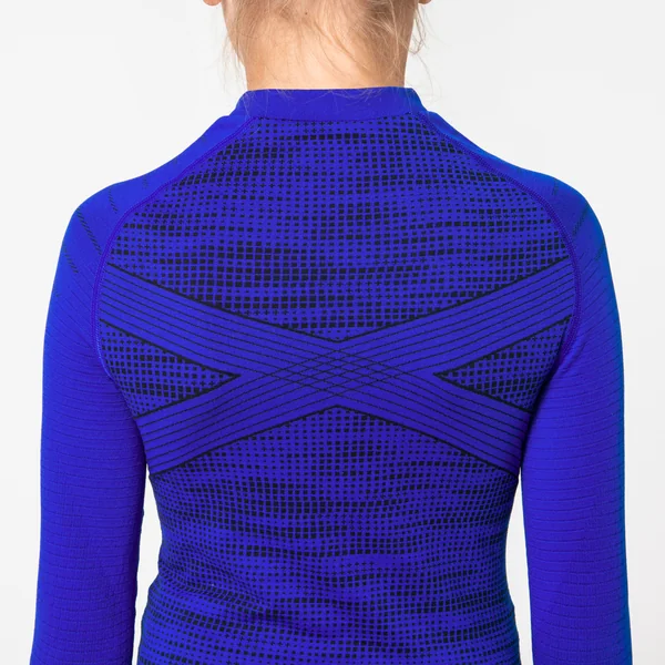 Sous-vetement thermique haut manches longues enfant bleu indigo keepdry 500