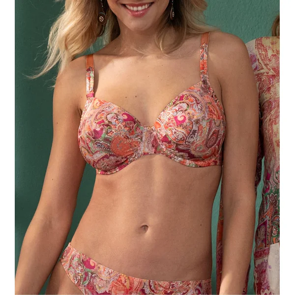 Soutien gorge armature Cachemire en Fete Orange