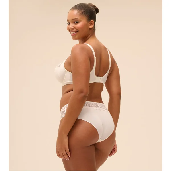 Soutien gorge blanc pour bonnets profonds Caresse