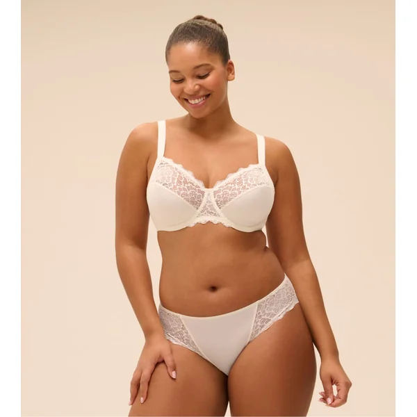 Soutien gorge blanc pour bonnets profonds Caresse