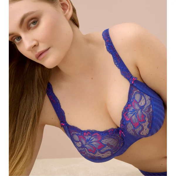 Soutien gorge bleu à carreaux armatures (F, G, H) Madison Blueberry Kiss