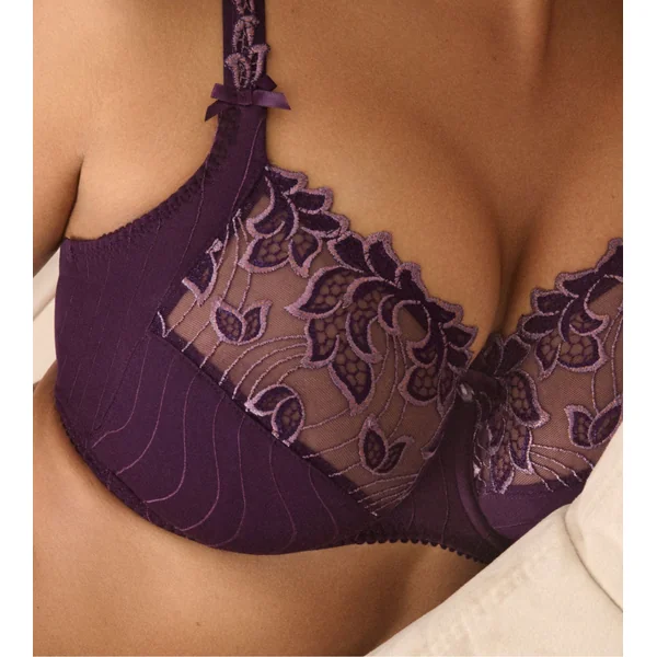 Soutien gorge brodé grande taille violet (bonnets F, G, H) PrimaDonna Deauville Amethyst Gem