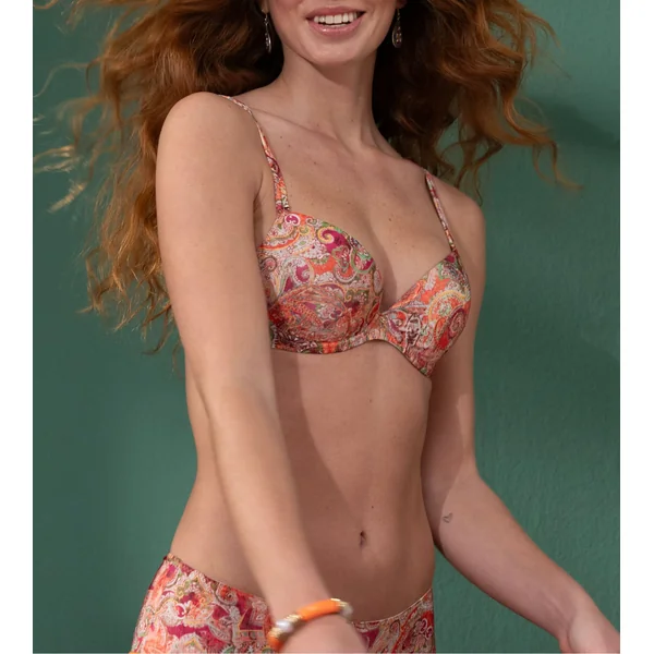 Soutien gorge coque Cachemire en Fete Orange