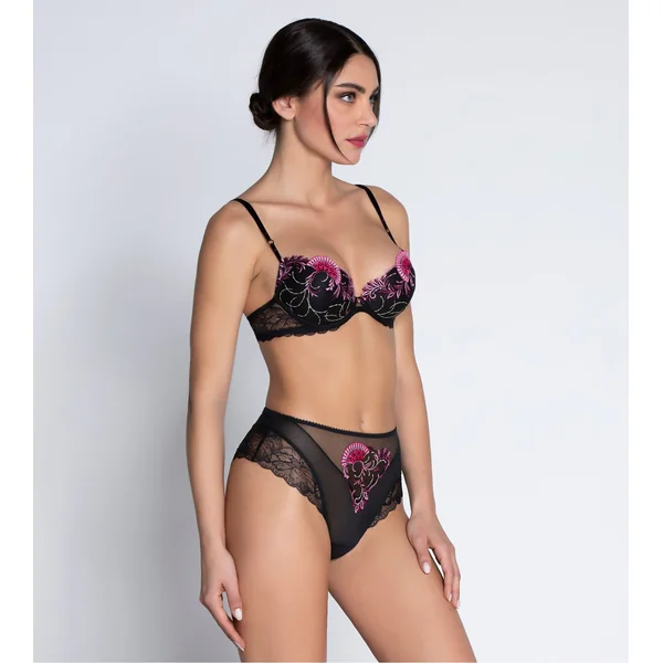 Soutien gorge coques progressives Floraison Passion Safran Rose