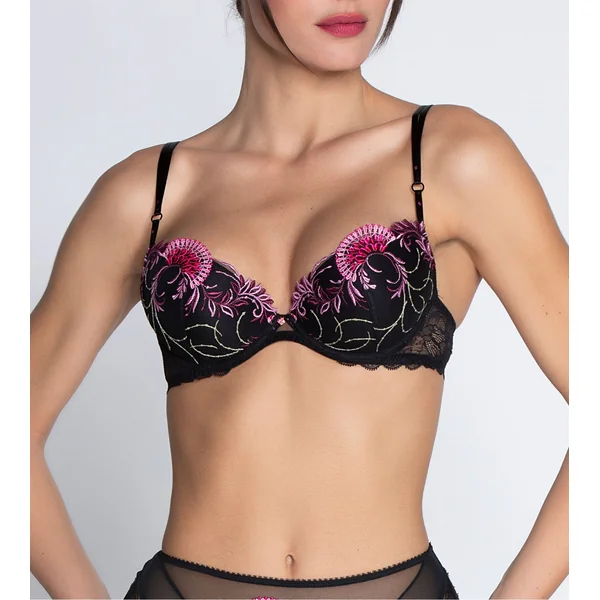 Soutien gorge coques progressives Floraison Passion Safran Rose