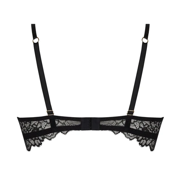 Soutien gorge corbeille en dentelle noire et broderie dorée Sublime en Or Noir Éclat
