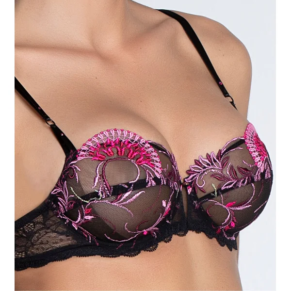 Soutien gorge corbeille Floraison Passion Safran Rose