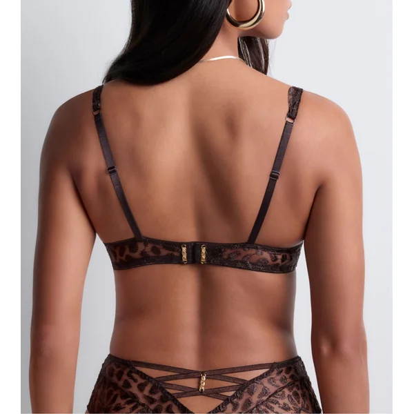 Soutien gorge corbeille motif animalier Crazy in Love Satin Brown