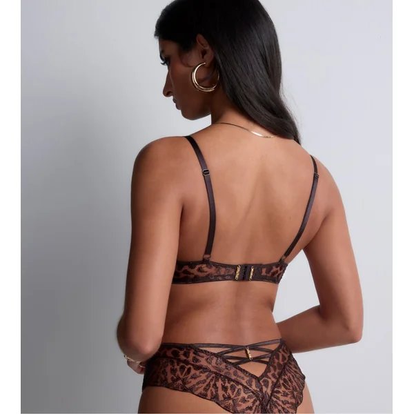 Soutien gorge corbeille motif animalier Crazy in Love Satin Brown