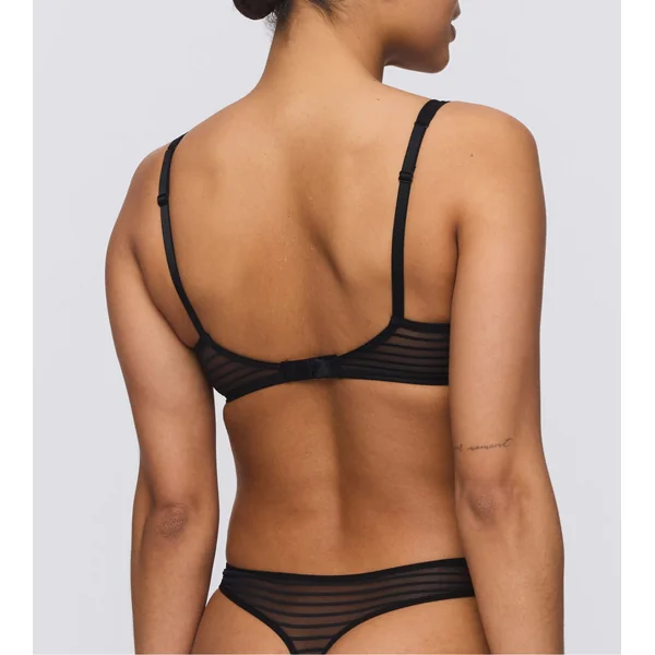 Soutien gorge demi mousse plongeant Basyl Noir