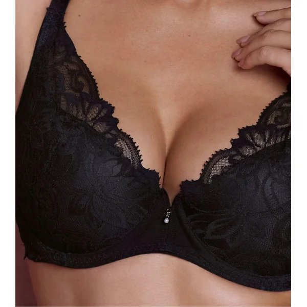 Soutien gorge push up avec dentelle Abellia Noir