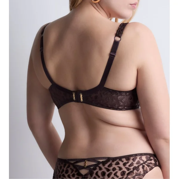 Soutien gorge push-up motif animalier Crazy in Love Satin Brown