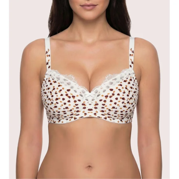 Soutien gorge sans armatures (bonnet D, E) imprimé Pépites de chocolat Belle à craquer