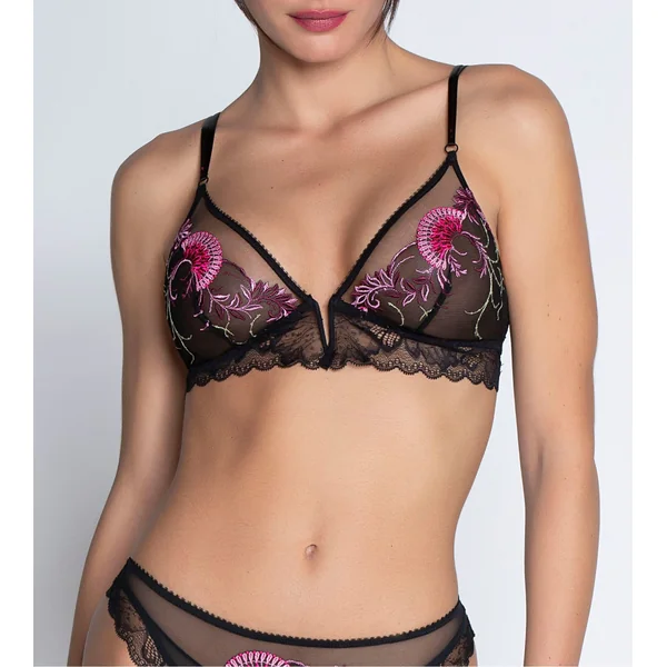 Soutien gorge sans armatures Floraison Passion Safran Rose