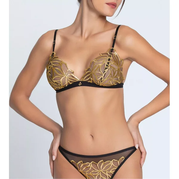 Soutien gorge sans armatures Éclats d'Or Noir Or