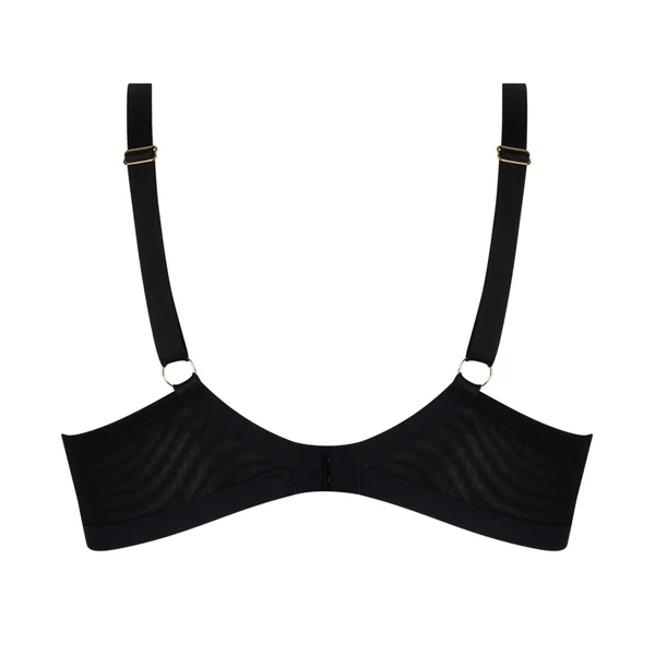 Soutien gorge triangle Glam (bonnets D,E) Éclats d'Or Noir Or