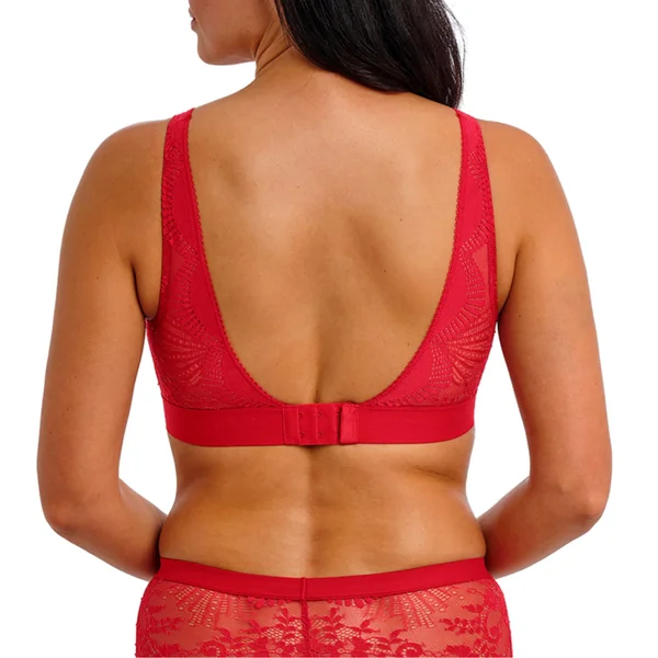 Soutien gorge triangle sans armatures rouge en dentelle Sensu Lace Salsa