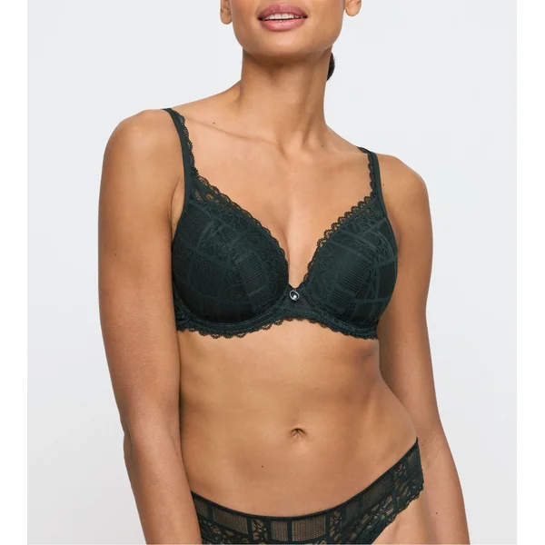Soutien gorge triangle à coques vert Jadei Deep Forest