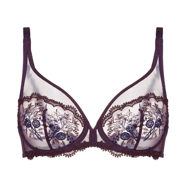 Soutien gorge violet plongeant armatures Intrigue Figue