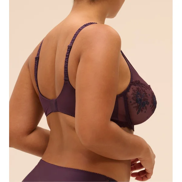 Soutien gorge violet plongeant armatures Intrigue Figue