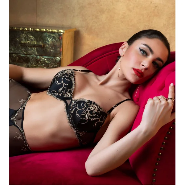 Soutien gorge à coques Éblouissante Icône Or Nuit