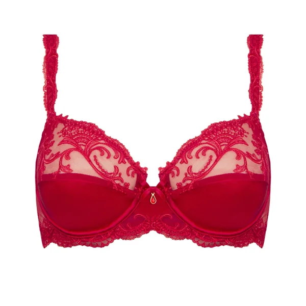 Soutien-gorge armatures Splendeur Soie Rouge
