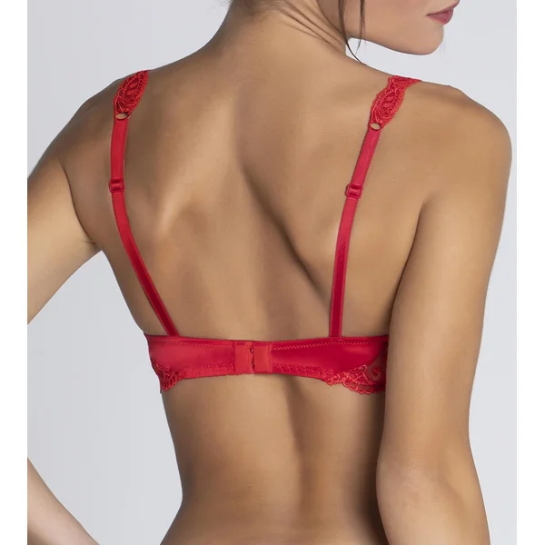 Soutien-gorge armatures Splendeur Soie Rouge
