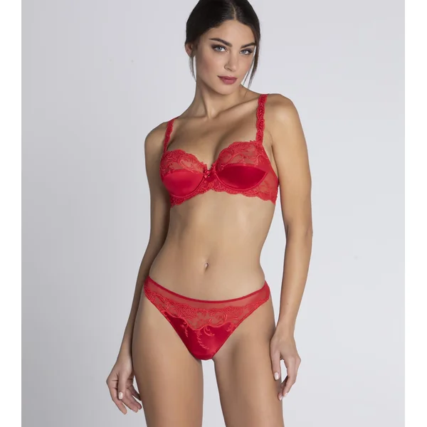 Soutien-gorge armatures Splendeur Soie Rouge