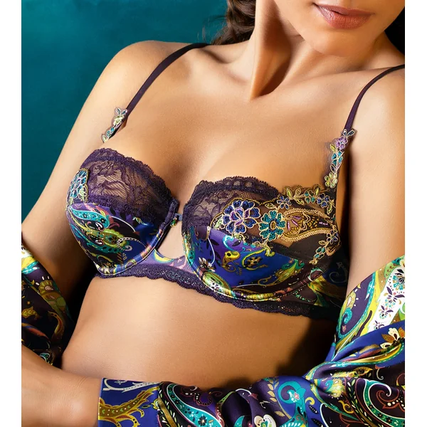 Soutien-gorge corbeille en soie Dentelle Cashmer Emaux Cashmer