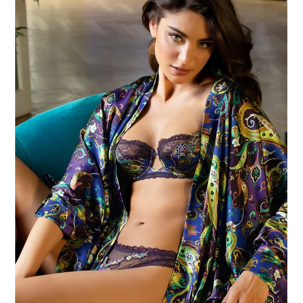 Soutien-gorge corbeille en soie Dentelle Cashmer Emaux Cashmer
