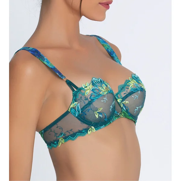 Soutien-gorge corbeille Grace Aquatique Floral Aqua