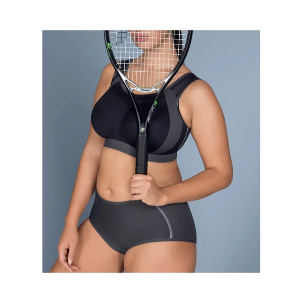 Soutien-gorge de sport grande taille extreme control plus noir anthracite