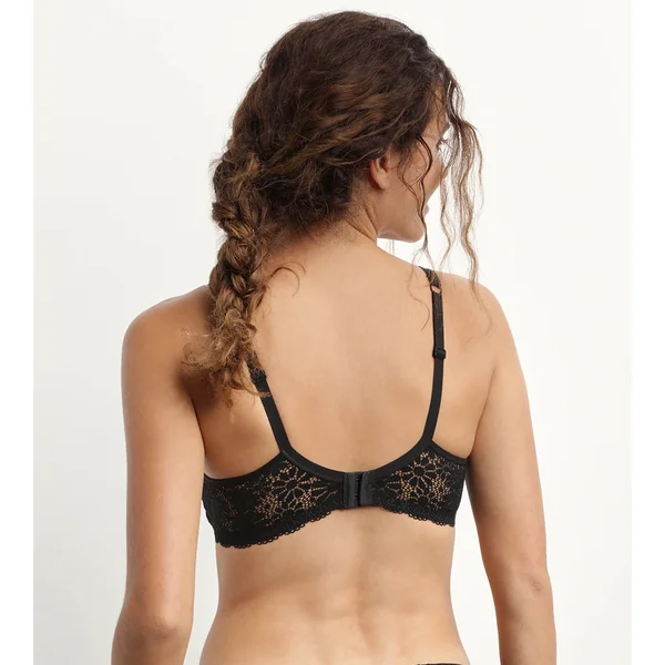 Soutien-gorge emboitant dentelle fleurs Noir Generous Édition Limitée