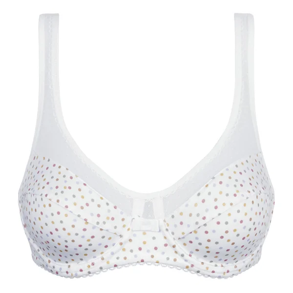 Soutien-gorge emboitant en coton bio et tulle motif pois Generous
