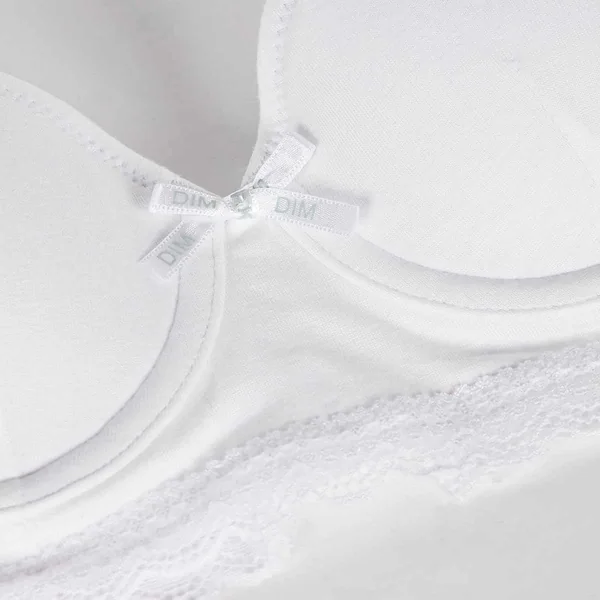 Soutien-gorge fille à coques moulées en coton stretch Blanc Dim Trendy