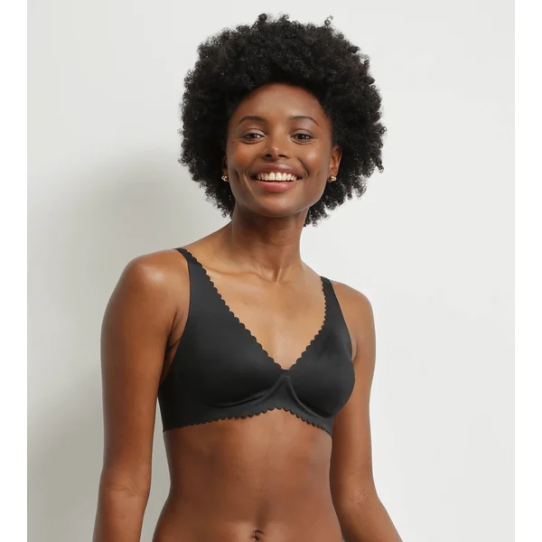 Soutien-gorge foulard à armatures en microfibre Noir Dim Body Touch