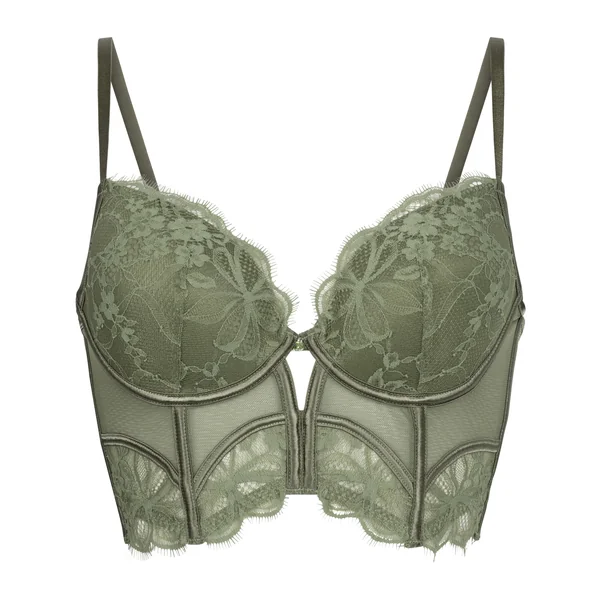 Soutien-Gorge Longline Armaturé et Rembourré Prina - Vert