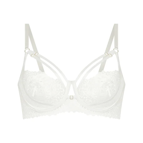 Soutien-Gorge Longline Kristina Armaturé Sans Rembourrage - Blanc