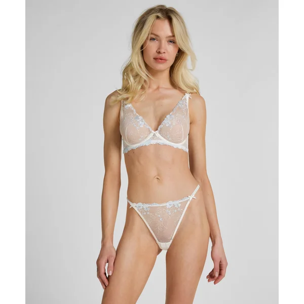 Soutien-Gorge Longline à Armatures Sans Rembourrage Peonie - Blanc