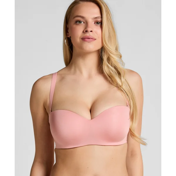 Soutien-gorge push-up sans bretelles à armatures préformé Smooth - Rose