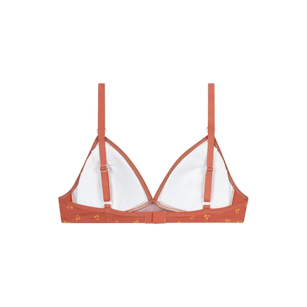 Soutien-gorge triangle fille motif cerise Jaune Les Pockets