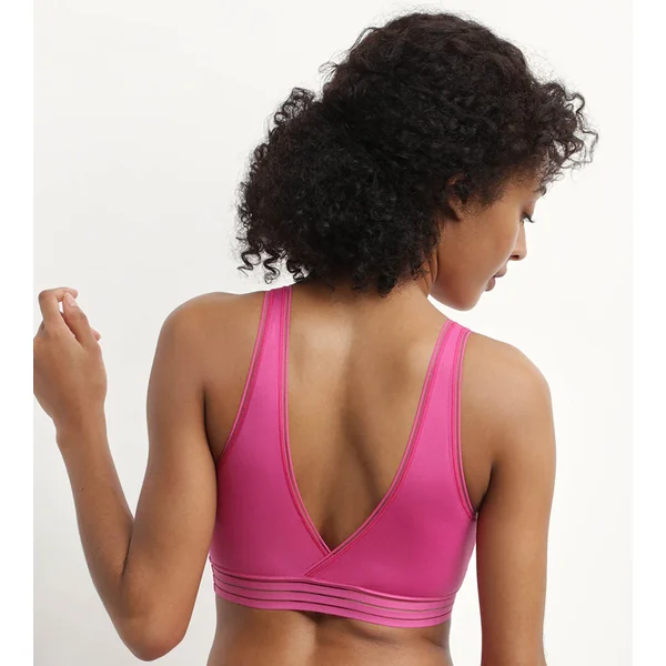 Soutien-gorge triangle sans armature en microfibre Fuchsia Oh My Dims