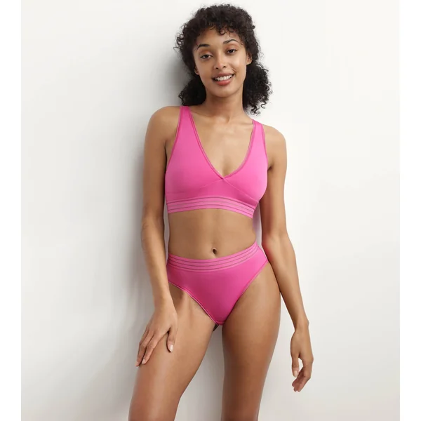 Soutien-gorge triangle sans armature en microfibre Fuchsia Oh My Dims