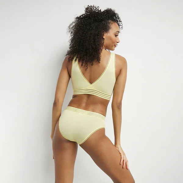 Soutien-gorge triangle sans armatures en microfibre Jaune Oh My Dim’s