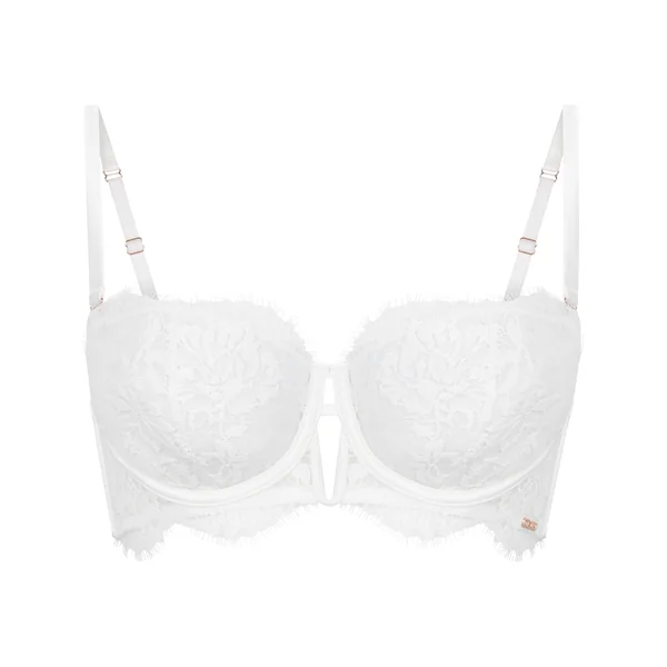 Soutien-gorge à armatures non préformé longline Tiah - Blanc