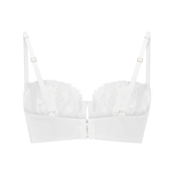 Soutien-gorge à armatures non préformé longline Tiah - Blanc
