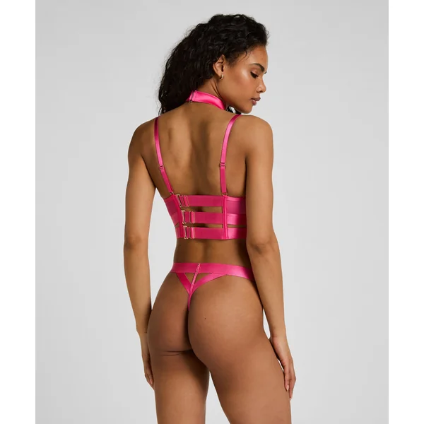 Soutien-gorge à armatures non rembourré longline Amelie - Rose